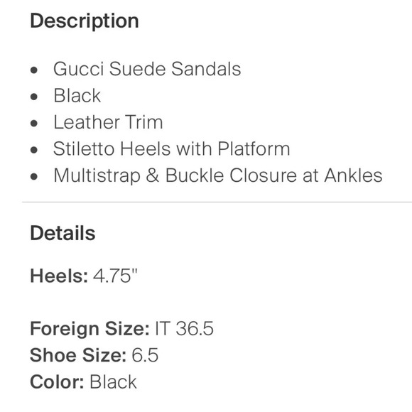 Gucci suede sandals size 6.5 - Picture 6 of 8